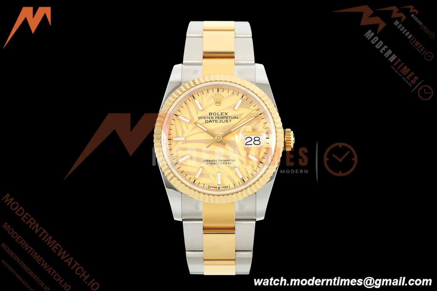 Rolex - Datejust 126233 36mm Oys Flt 904L YG/SS G-Palm/Stk ARF SH3235