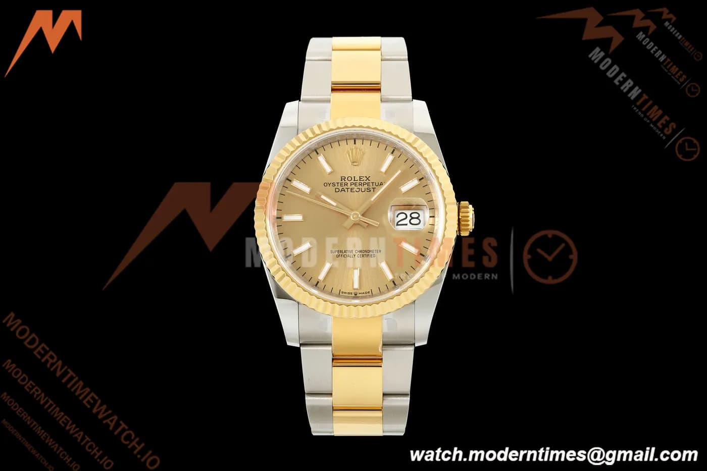 Rolex - Datejust 126233 36mm Oys Flt 904L YG/SS Gold/Stk ARF SH3235