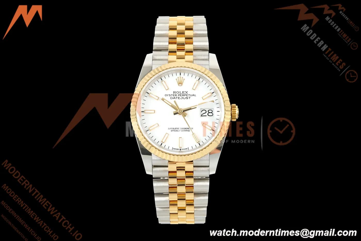 Rolex - Datejust 126233 36mm Jub Flt 904L YG/SS Wht/Stk ARF SH3235
