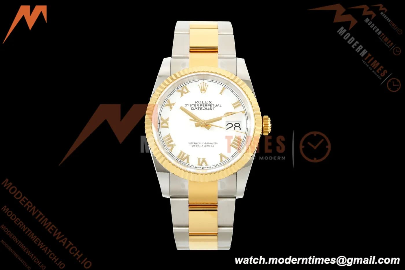 Rolex - Datejust 126233 36mm Oys Flt 904L YG/SS Wht/Rmn ARF SH3235