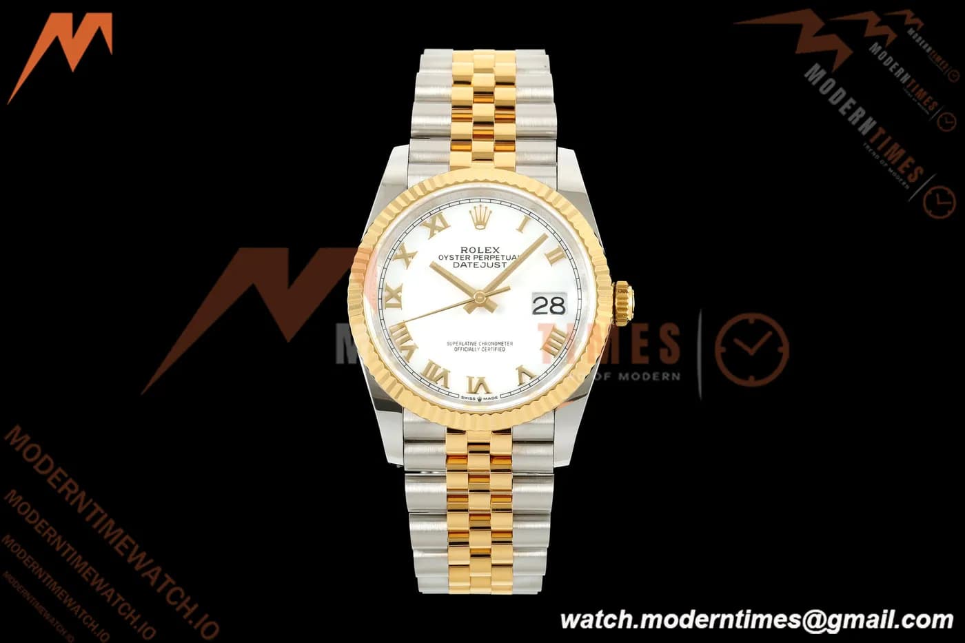 Rolex - Datejust 126233 36mm Jub Flt 904L YG/SS Wht/Rmn ARF SH3235