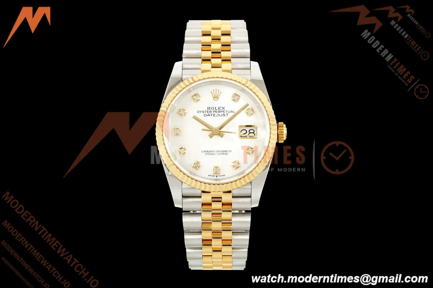 Rolex - Datejust 126233 36mm Jub Flt 904L YG/SS Wht/MOP/Dia ARF SH3235