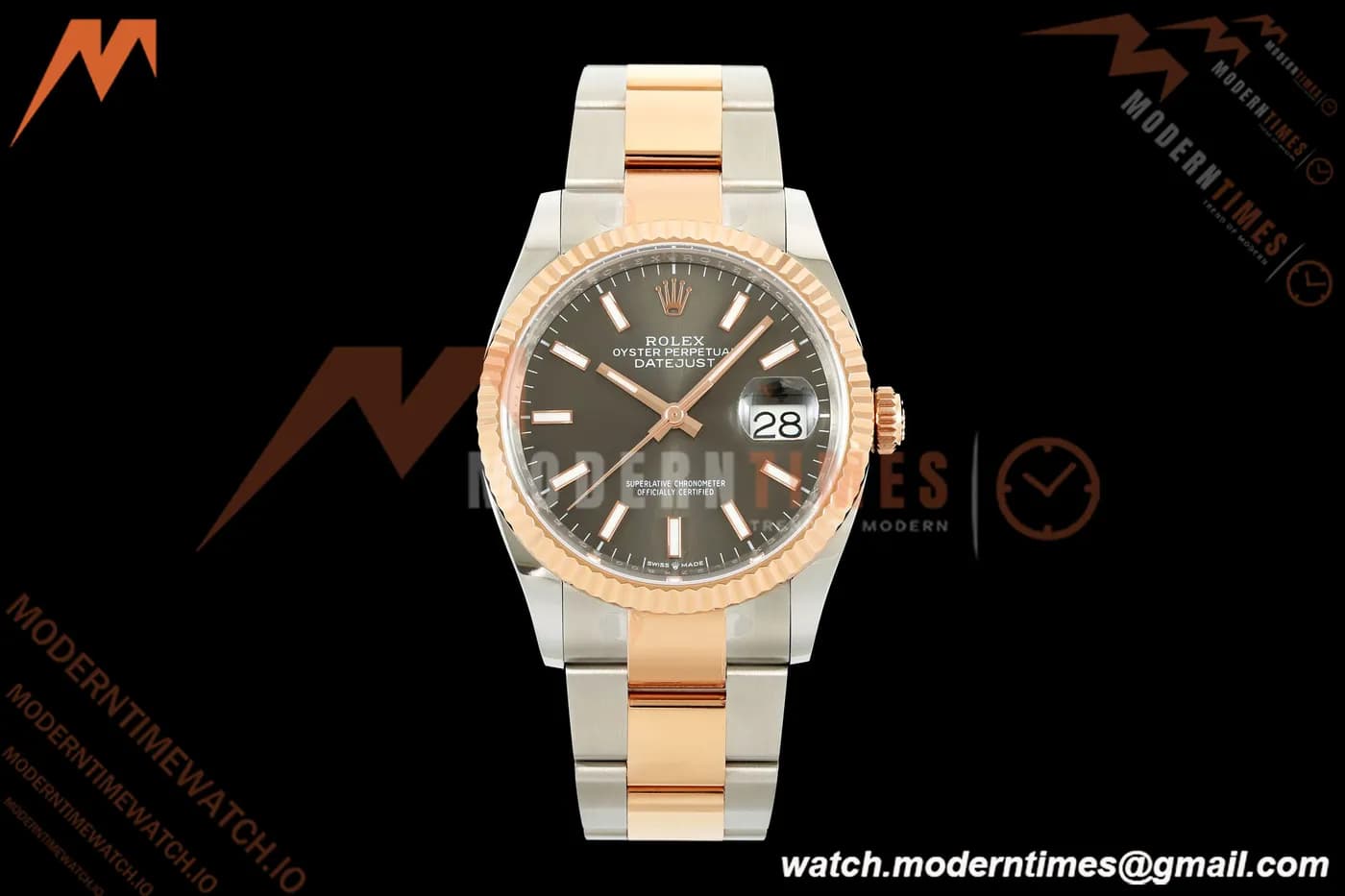 Rolex - Datejust 126231 36mm Oys Flt 904L RG/SS Grey/Stk ARF SH3235
