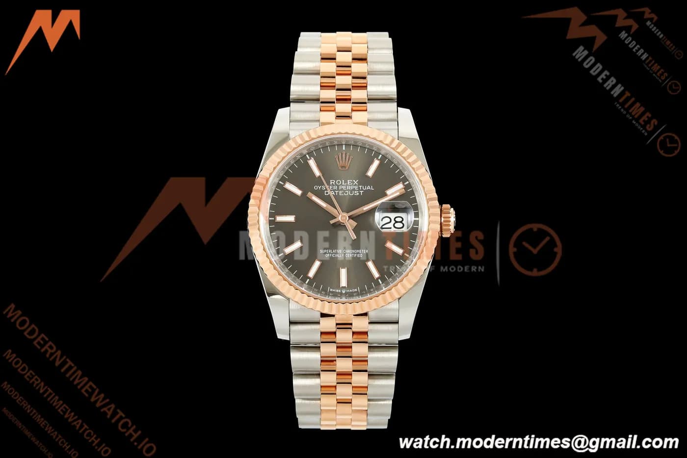 Rolex - Datejust 126231 36mm Jub Flt 904L RG/SS Grey/Stk ARF SH3235