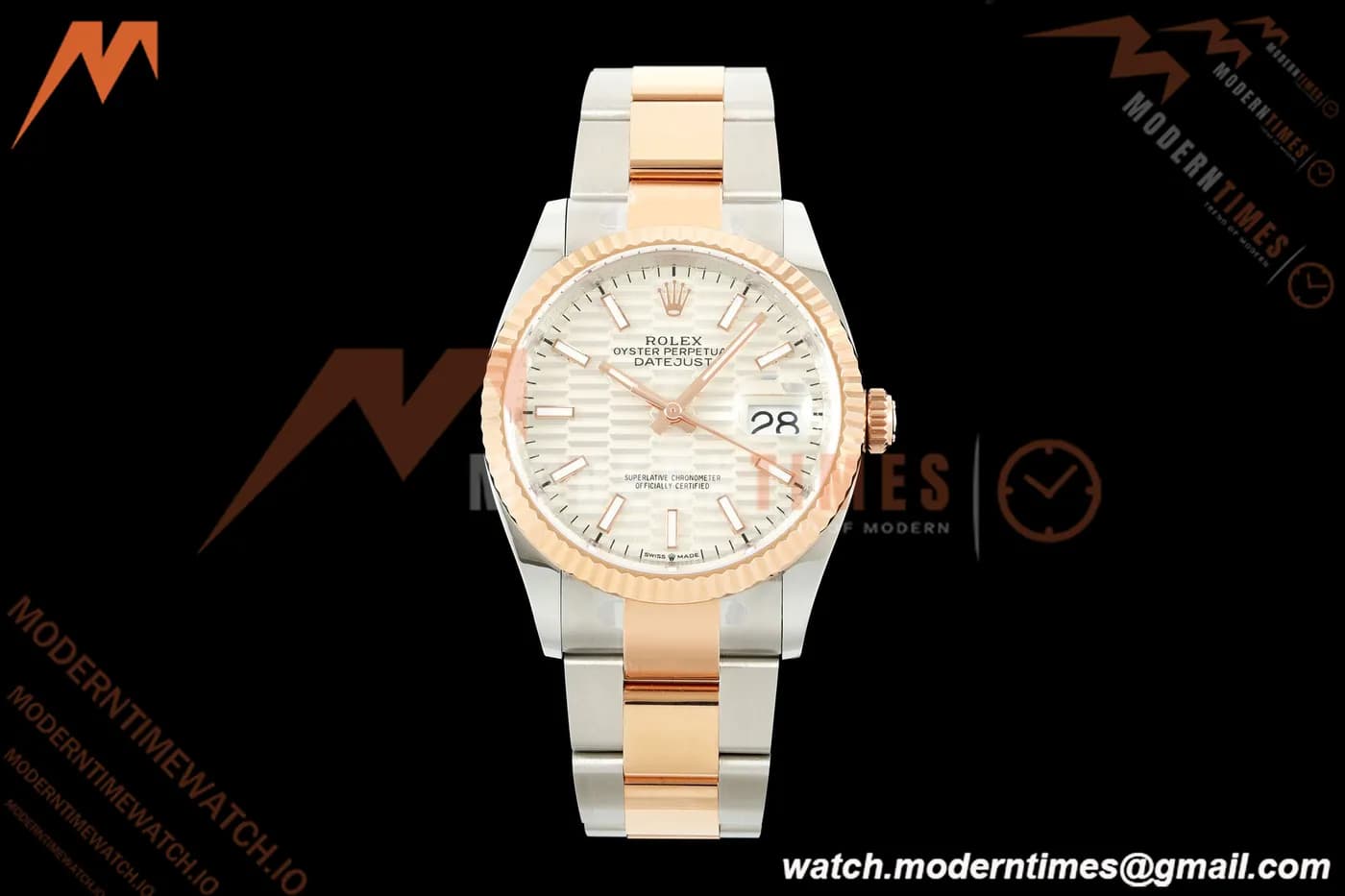 Rolex - Datejust 126231 36mm Oys Flt 904L RG/SS F-Silv/Stk ARF SH3235