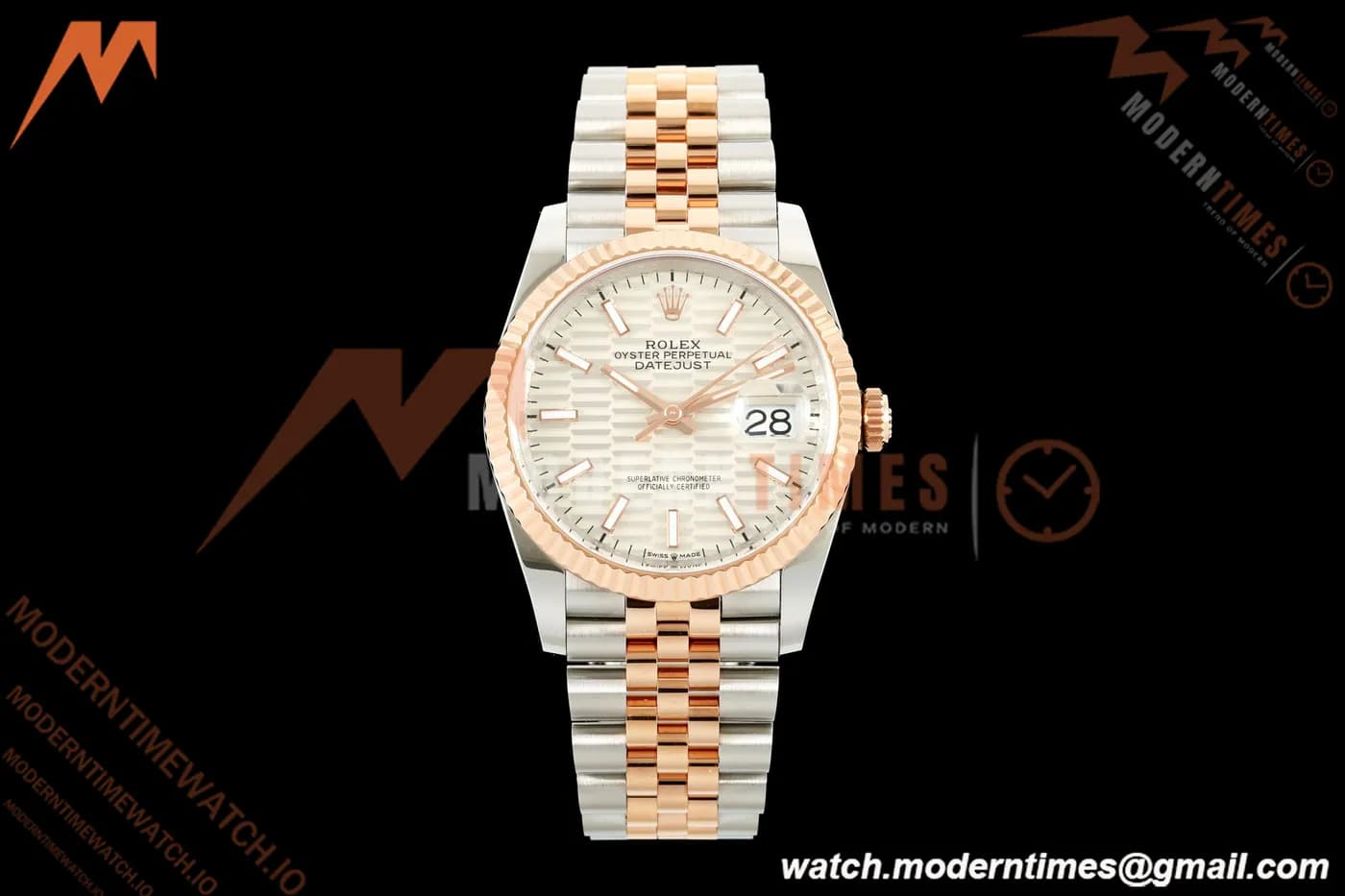 Rolex - Datejust 126231 36mm Jub Flt 904L RG/SS F-Silv/Stk ARF SH3235
