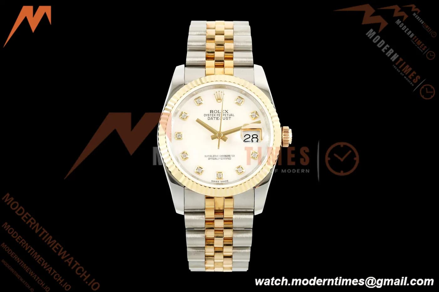 Rolex - Datejust 116233 36mm Jub Flt 316L YG/SS White Mop/Dia GMF VR3135