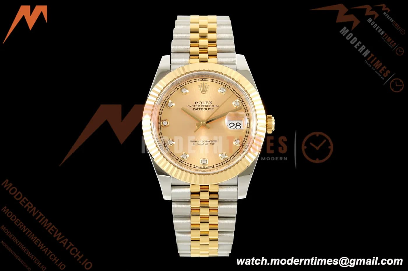 Rolex - Datejust 126333 41mm 904L Gold Wrapped Jub Flt YG/SS Gold/Dia BJF SH3235