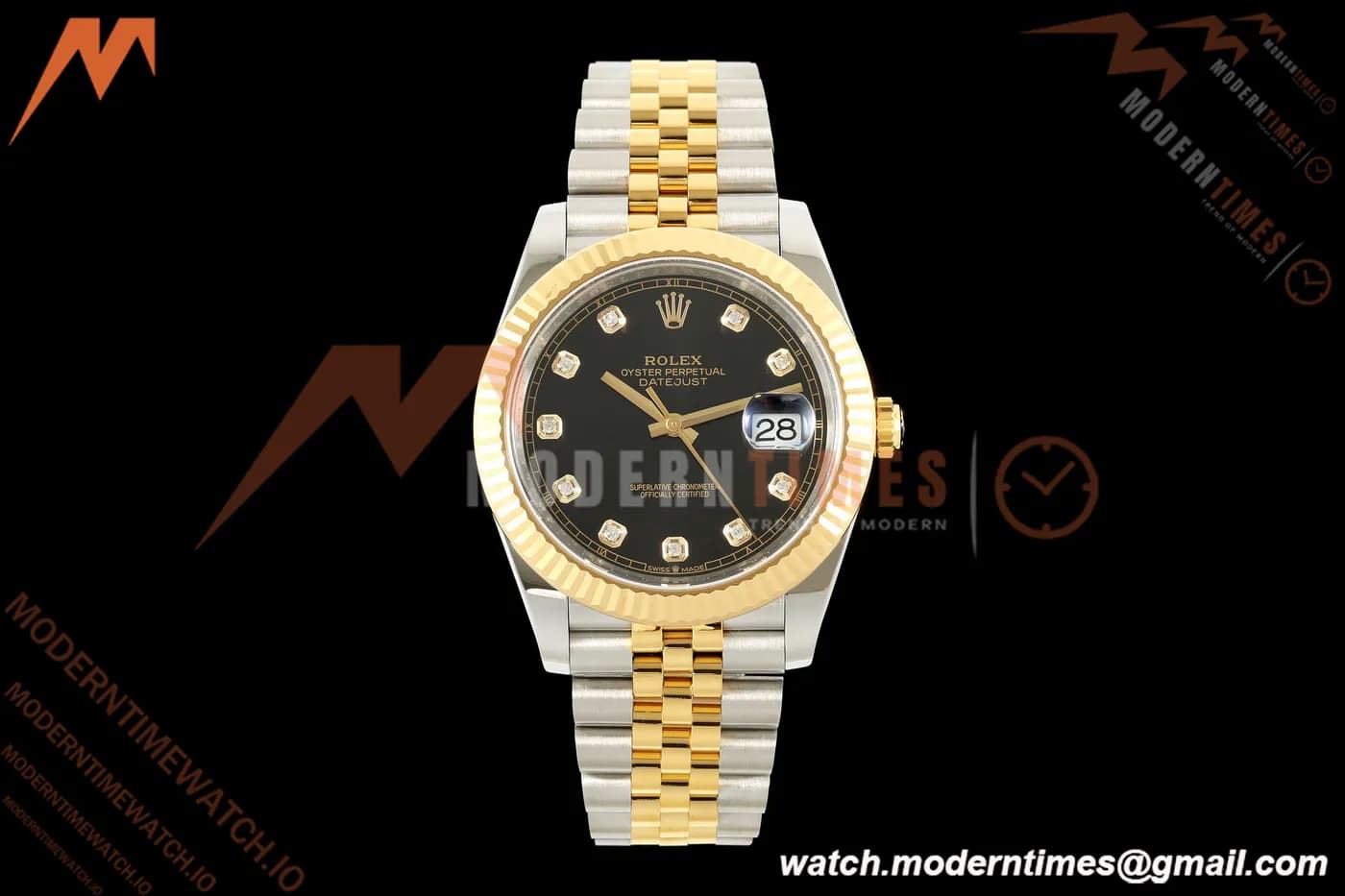 Rolex - Datejust 126333 41mm 904L Gold Wrapped Jub Flt YG/SS Blk/Dia BJF SH3235