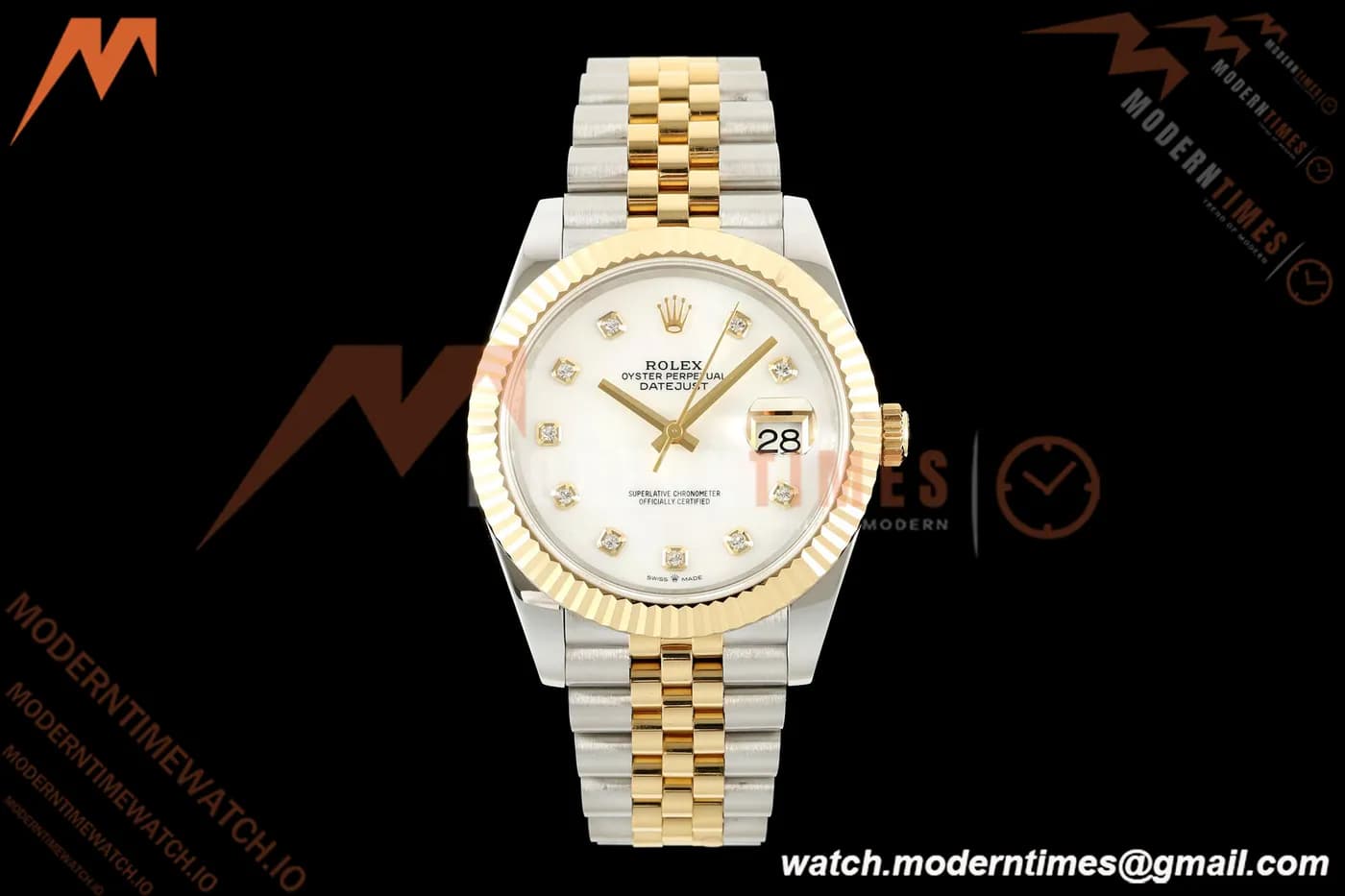 Rolex - Datejust 126333 41mm 904L Gain Weight Jub Flt YG/SS W-Mop/Dia QF SH3235