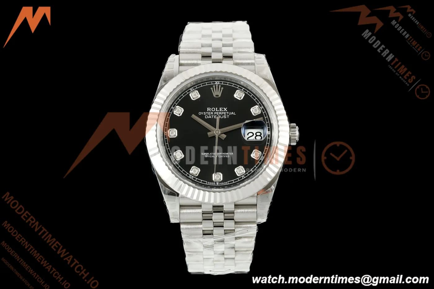 Rolex - Datejust 126334 41mm Jub Flt 904L SS/SS Blk/Dia VSF V2 VS3235