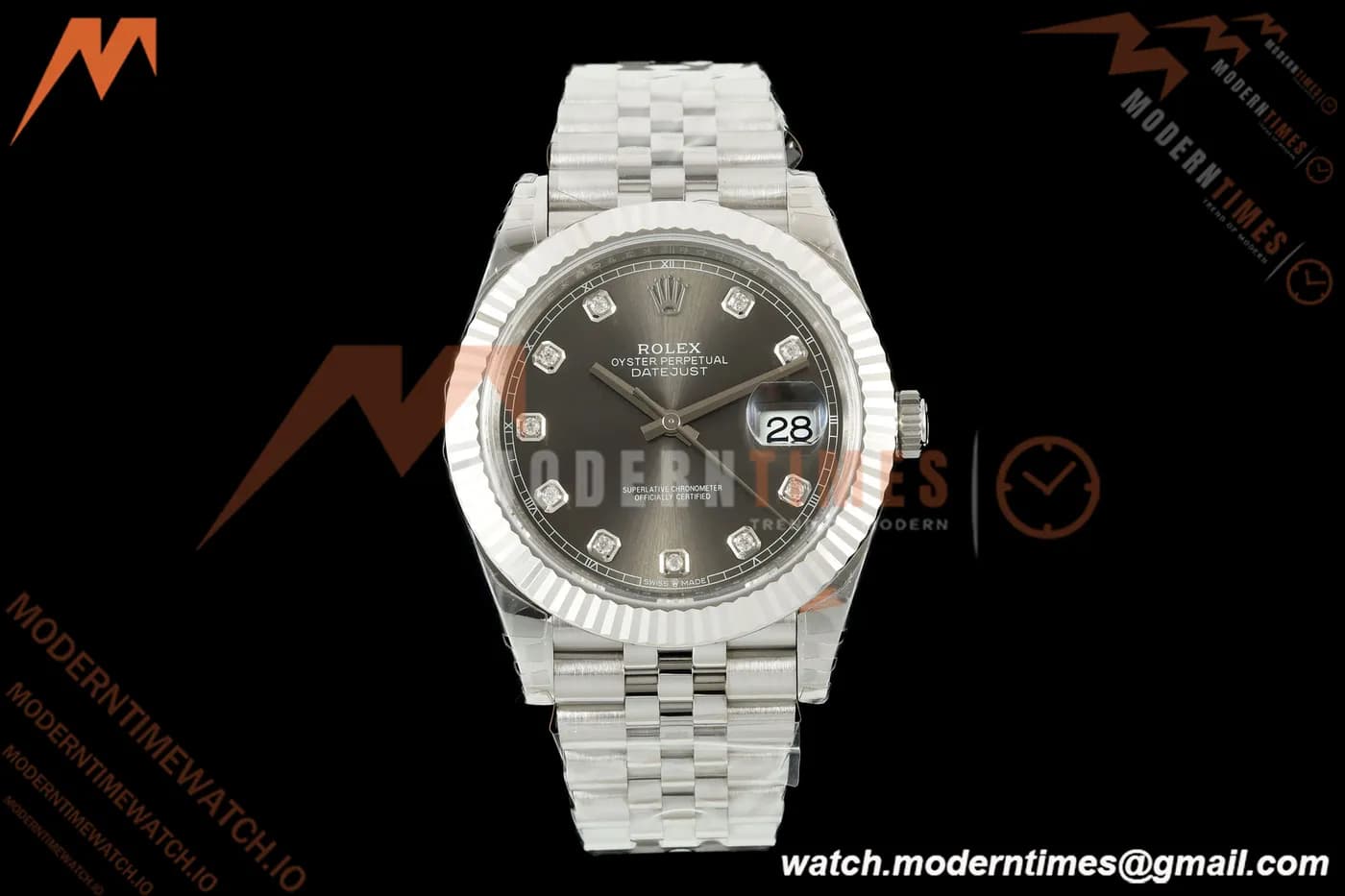 Rolex - Datejust 126334 41mm Jub Flt 904L SS/SS Gray/Dia VSF V2 VS3235