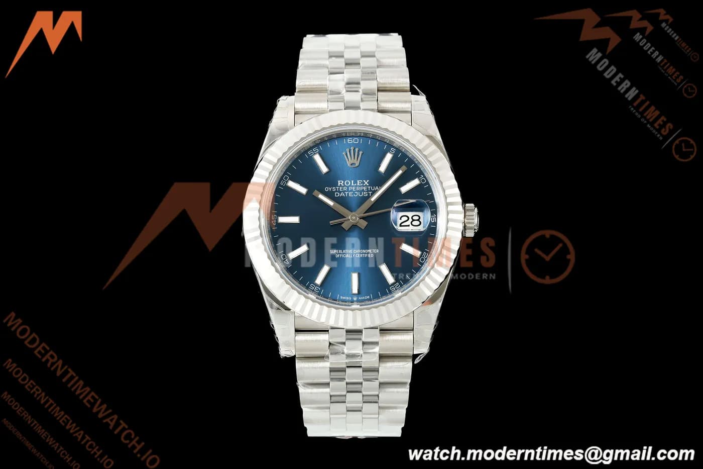 Rolex - Datejust 126334 41mm Jub Flt 904L SS/SS Blu/Stk VSF V2 VS3235