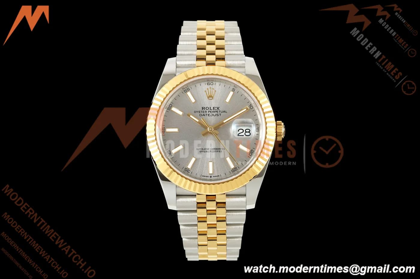 Rolex - Datejust 126333 41mm 904L Jub Flt YG/SS Gry/Stk RCF JH3235