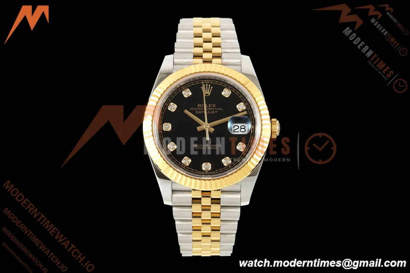Rolex - Datejust 126333 41mm 904L Jub Flt YG/SS Blk/Dia RCF JH3235