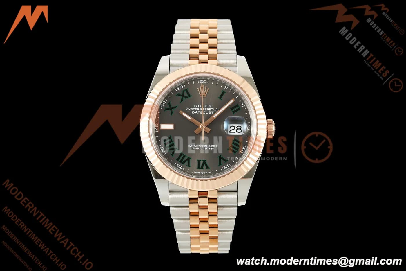 Rolex - Datejust 126331 41mm 904L Jub Flt RG/SS Gry/Rmn RCF JH3235