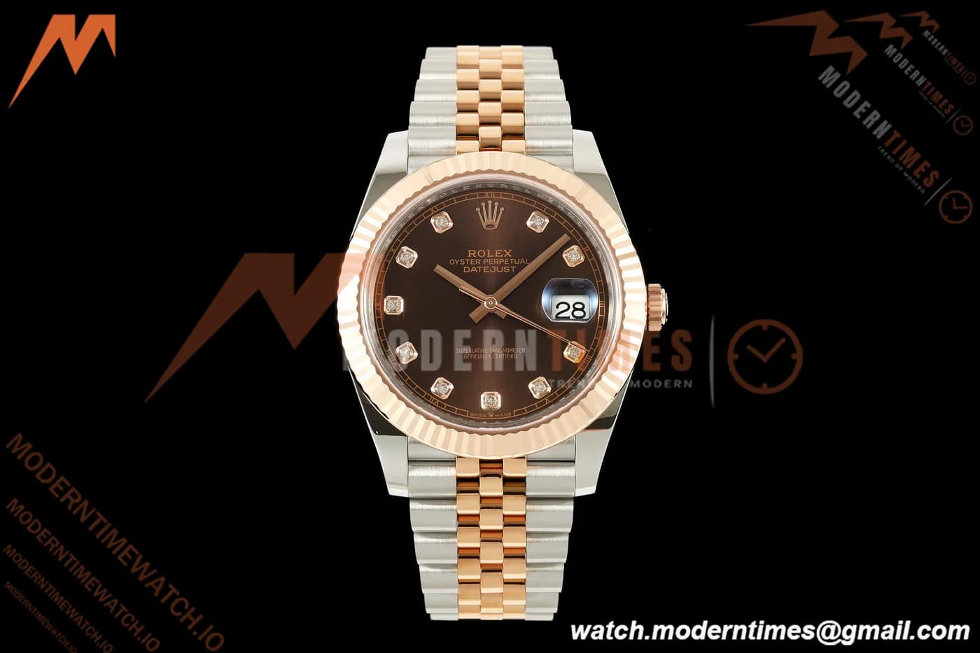 Rolex - Datejust 126331 41mm 904L Jub Flt RG/SS Brn/Dia RCF JH3235