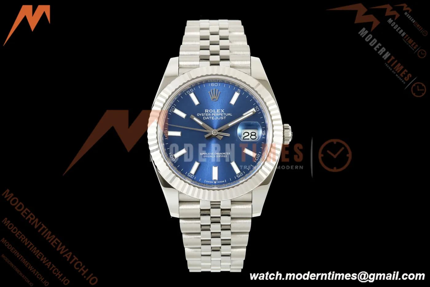 Rolex - Datejust 126334 41mm Jub Flt 904L SS/SS Blue/Stk RCF JH3235