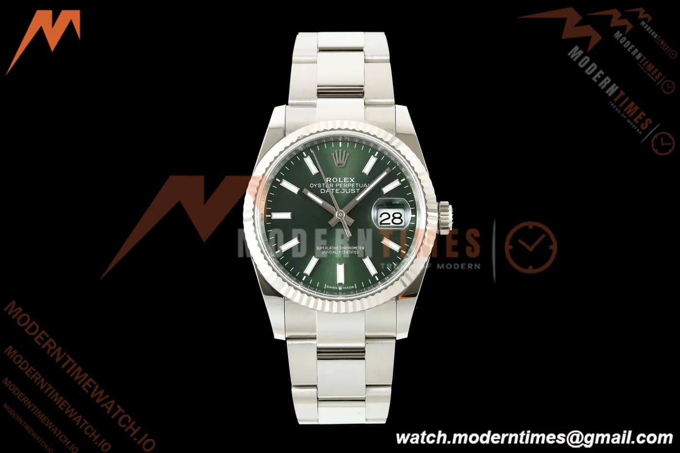 Rolex - Datejust 126234 36mm Oys Flt 904L SS/SS Green/Stk ARF DD3235