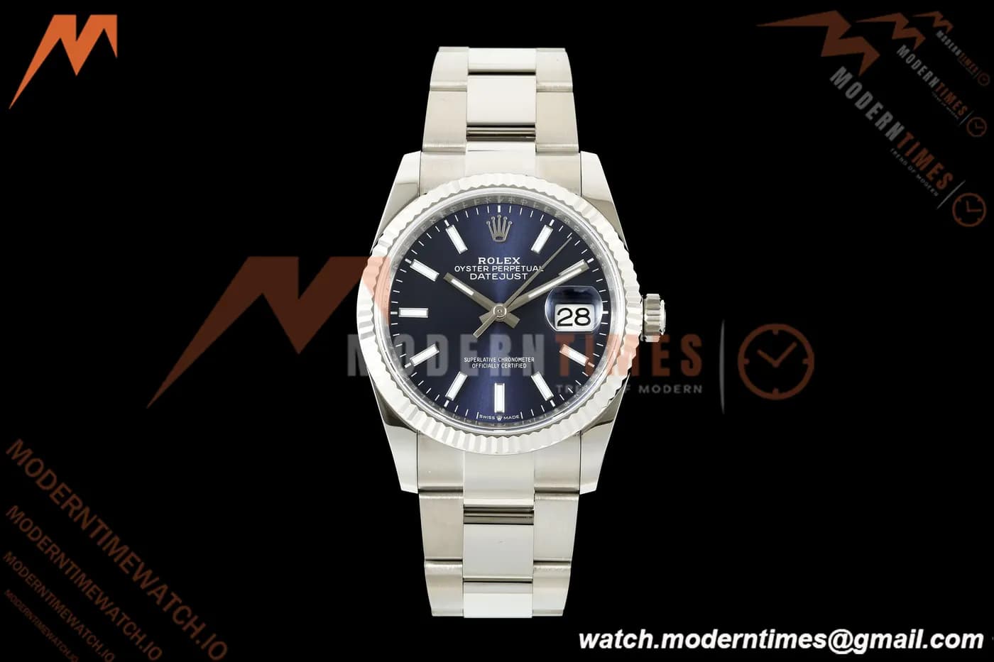 Rolex - Datejust 126234 36mm Oys Flt 904L SS/SS Blue/Stk ARF DD3235