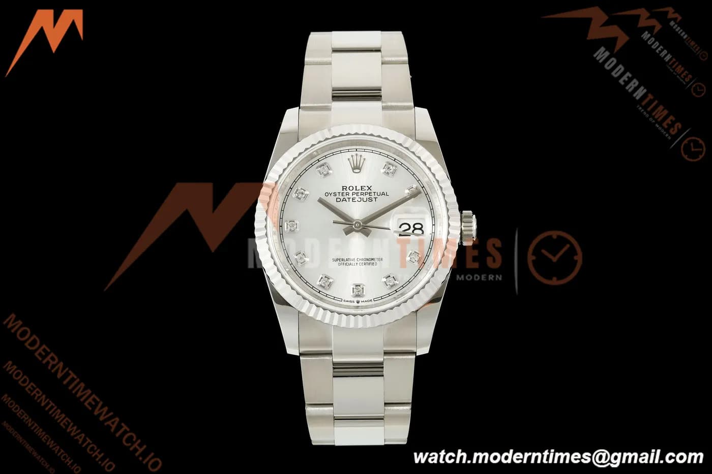 Rolex - Datejust 126234 36mm Oys Flt 904L SS/SS Silver/Dia ARF DD3235