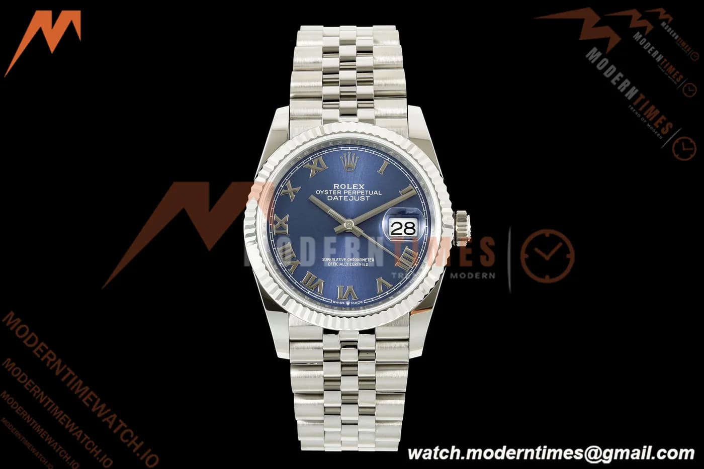 Rolex - Datejust 126234 36mm Jub Flt 904L SS/SS Blue/Rmn ARF DD3235