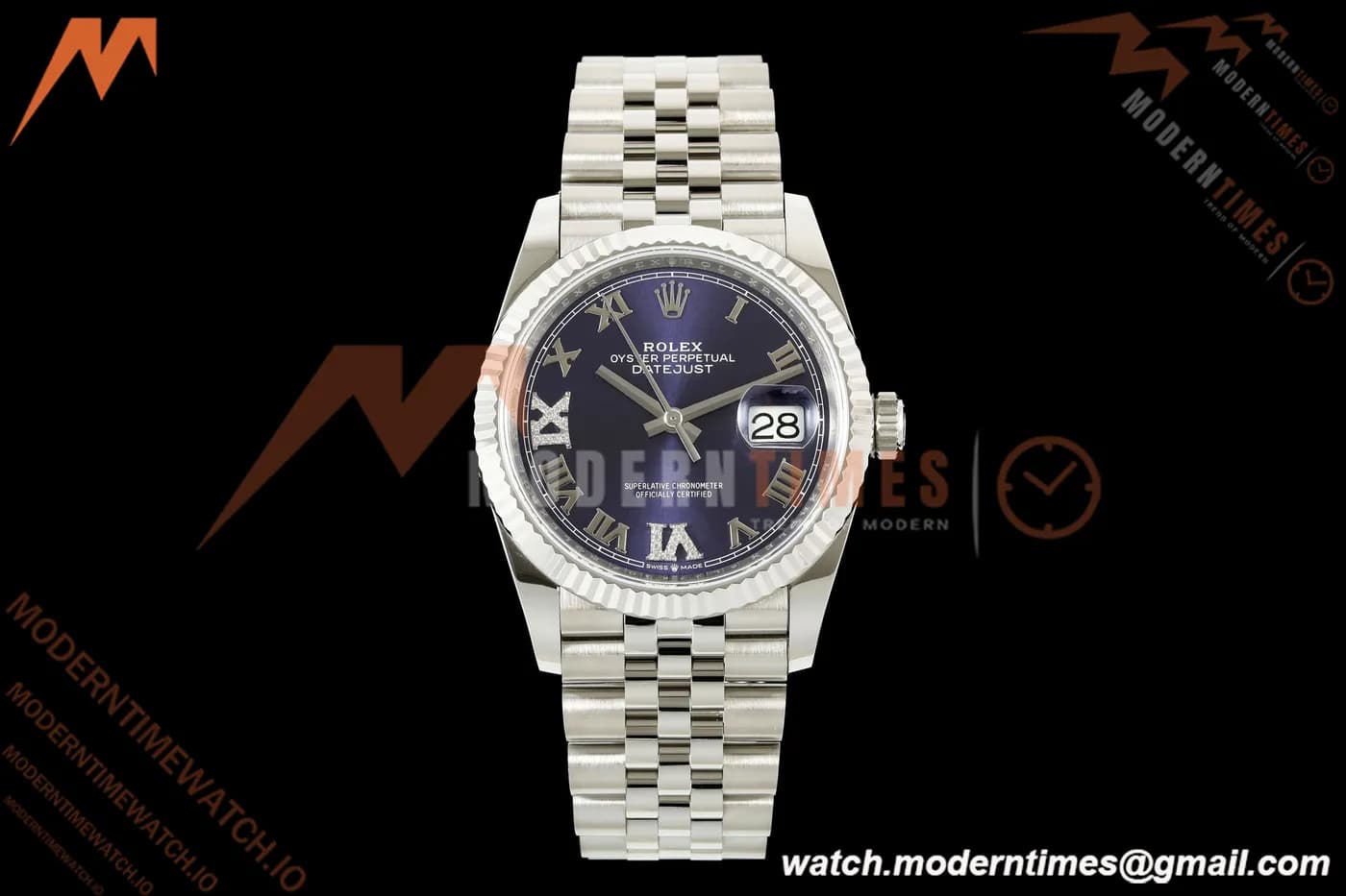 Rolex - Datejust 126234 36mm Jub Flt 904L SS/SS Purple/Rmn ARF DD3235