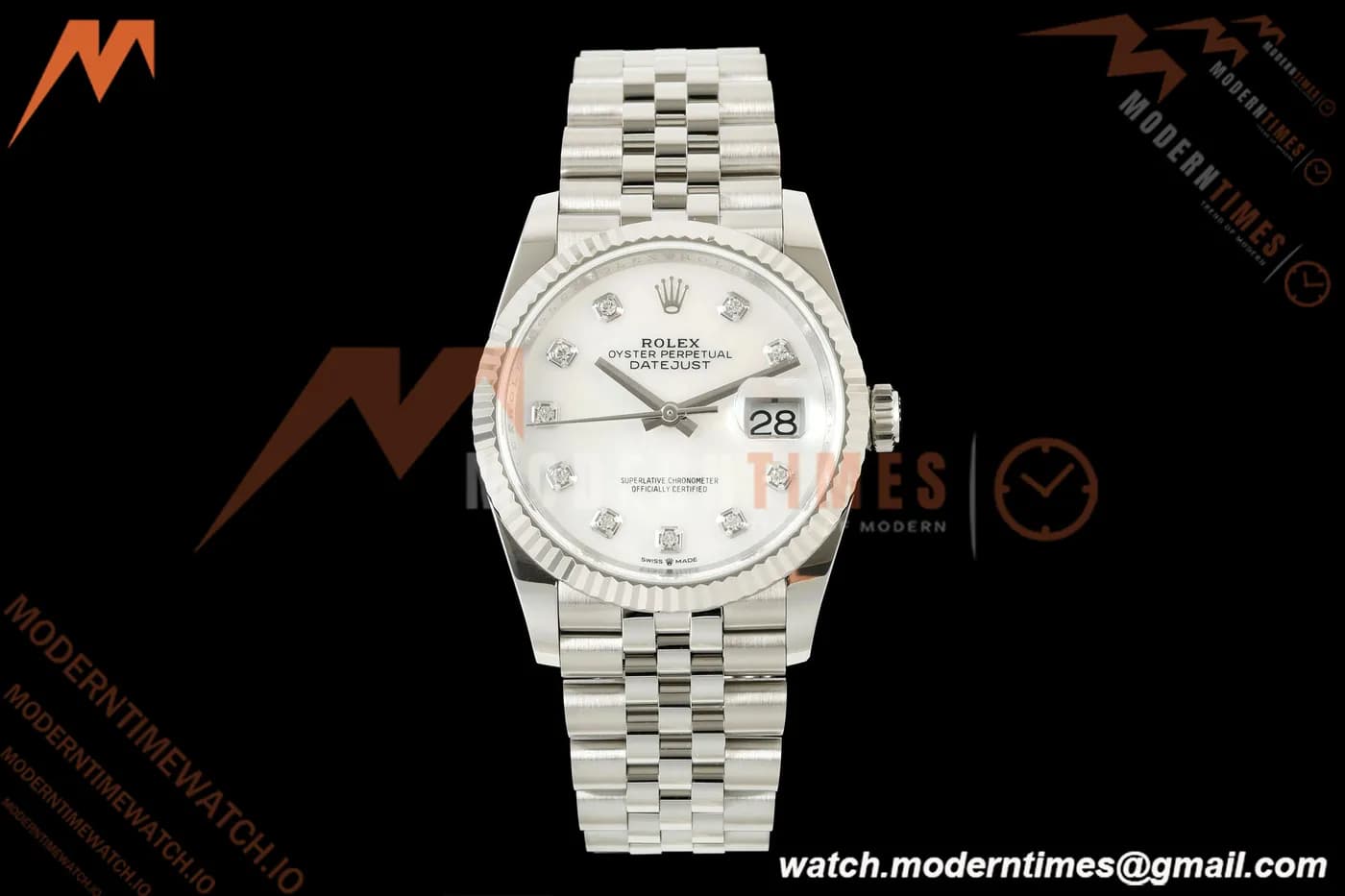 Rolex - Datejust 126234 36mm Jub Flt 904L SS/SS White MOP/Dia ARF DD3235