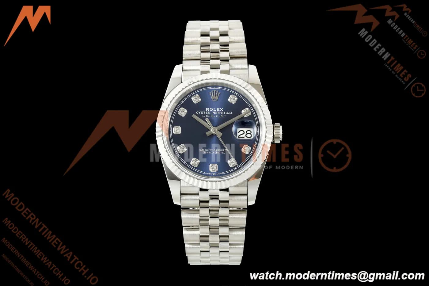 Rolex - Datejust 126234 36mm Jub Flt 904L SS/SS Blue/Dia ARF DD3235