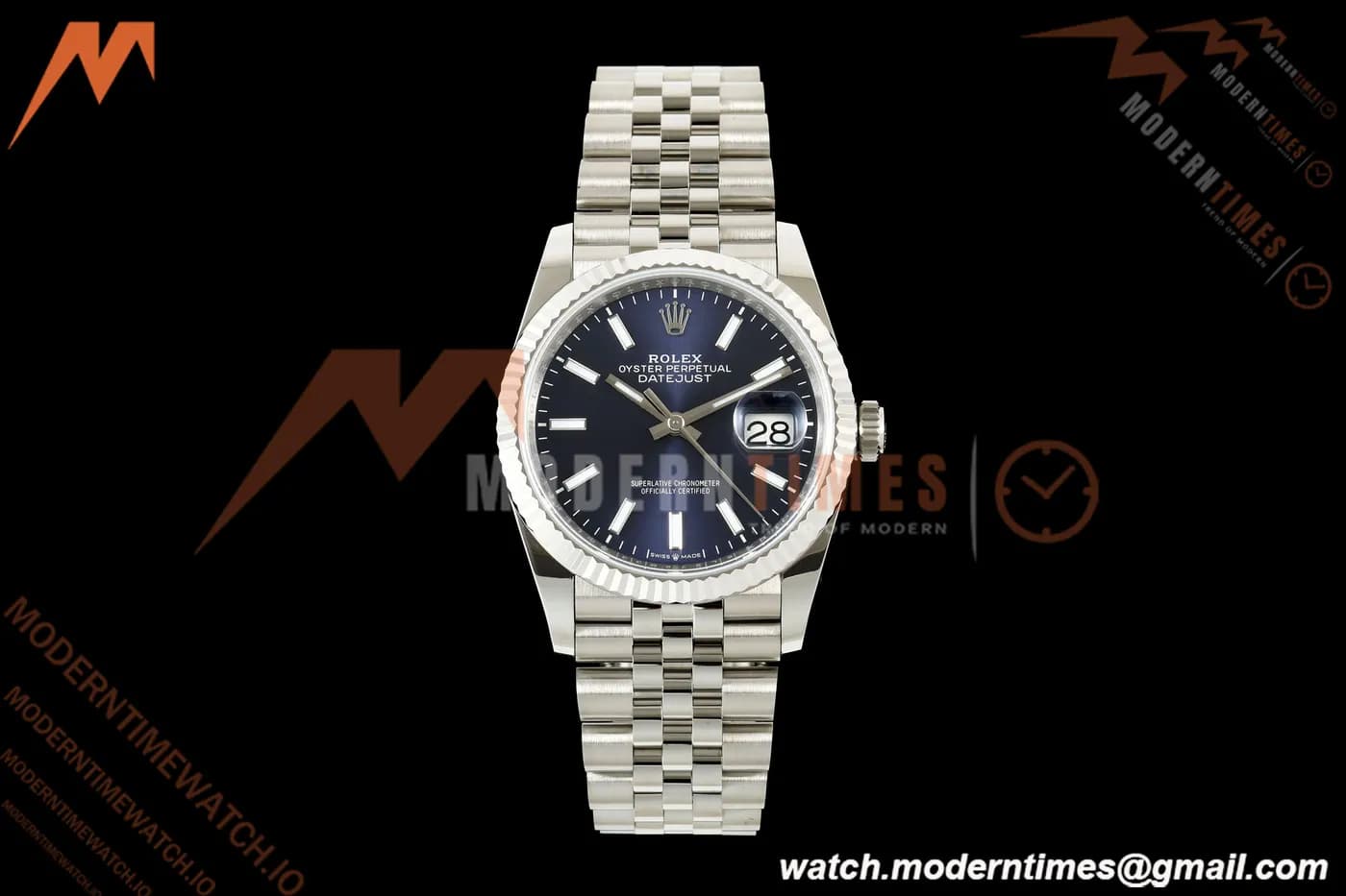 Rolex - Datejust 126234 36mm Jub Flt 904L SS/SS Blue/Stk ARF DD3235