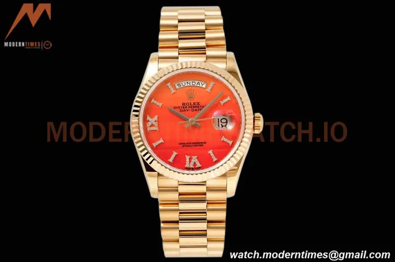 Rolex - DayDate 36mm 128238 Flt Pres YG/YG Orn/Dia TWSF A2836