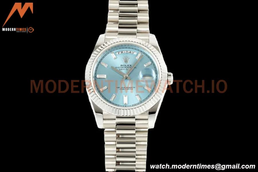 Rolex - DayDate 228236 Gain Weight 40mm Flt Pres SS/SS I-Blu/Dia KF VR3255
