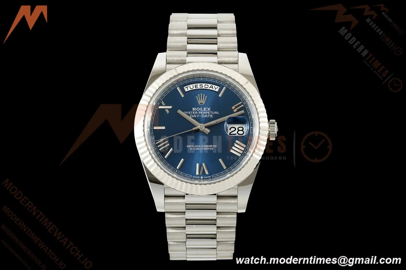 Rolex - DayDate 228239 Gain Weight 40mm Flt Pres SS/SS Blu/Rmn VSF DD3255