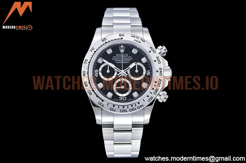 Rolex - Daytona 116519 SS/SS Black/Dia OMF A7750