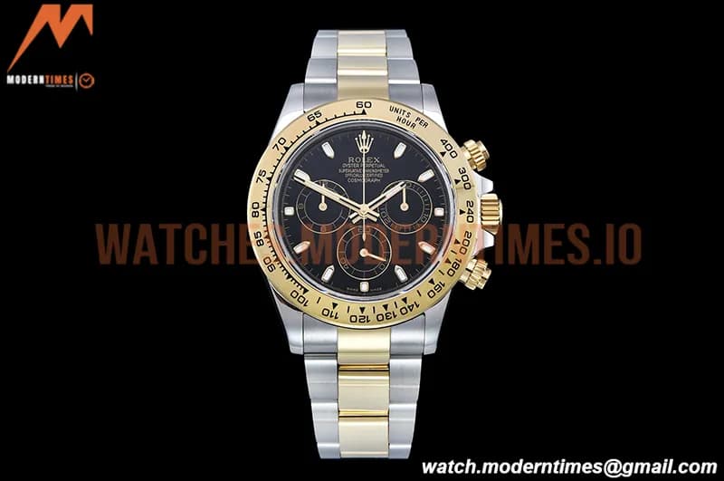 Rolex - Daytona 116503 904L YG/SS Blk/Stk QF V3 SH4130