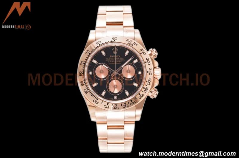 Rolex - Daytona 116505 40mm 904L RG/RG Blk/RG/Stk King SH4130