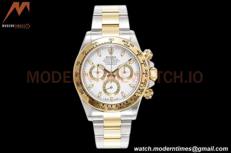 Rolex - Daytona 116503 40mm 904L YG/SS Gold/Wht/Stk King SH4130