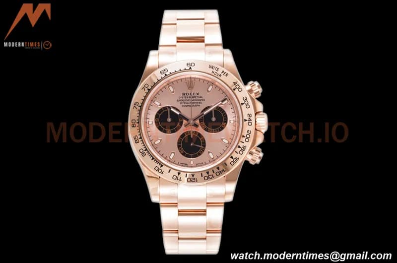 Rolex - Daytona 116505 40mm 904L RG/RG RG/Blk/Stk King SH4130