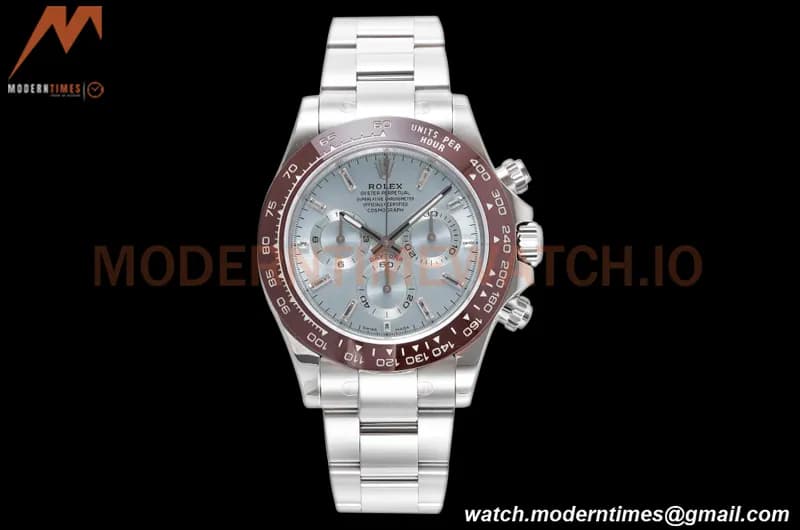 Rolex - Daytona 116506 40mm 904L Ceramic SS/SS Ice Blue/Diams King SH4130