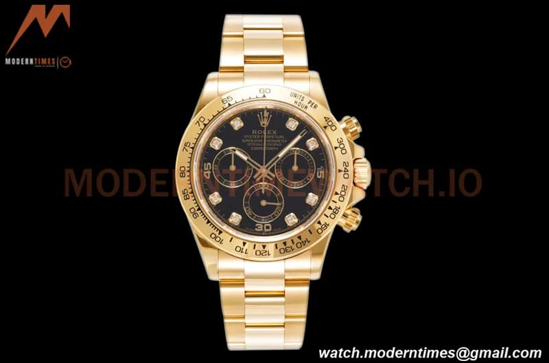 Rolex - Daytona 116508 40mm 904L YG/YG Blk/Diam King SH4130