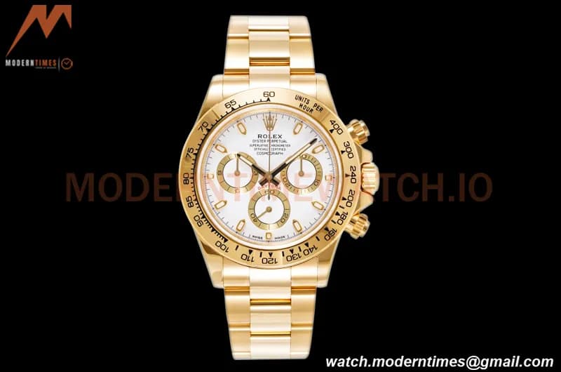 Rolex - Daytona 116508 40mm 904L YG/YG Wht/Stk King SH4130