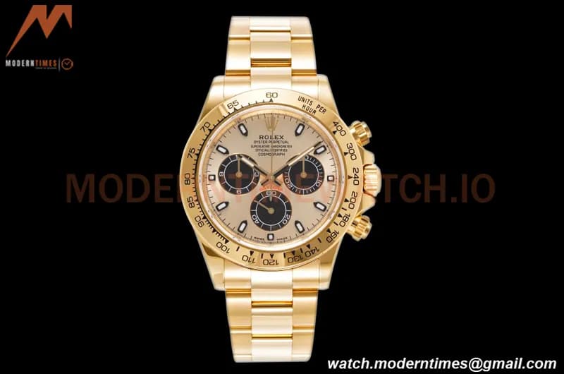 Rolex - Daytona 116508 40mm 904L YG/YG Gold/Blk/Stk King SH4130