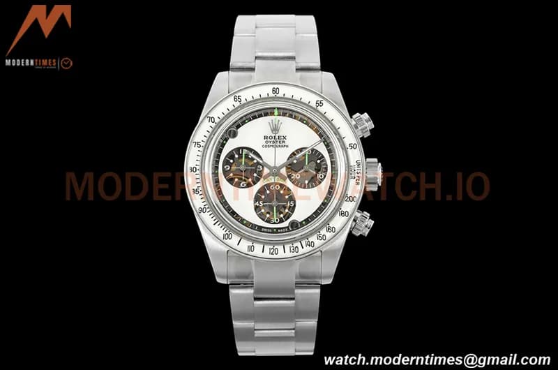 Rolex - Neon Daytona 116508 Artisans De Genève SS/SS White ADGF A4130