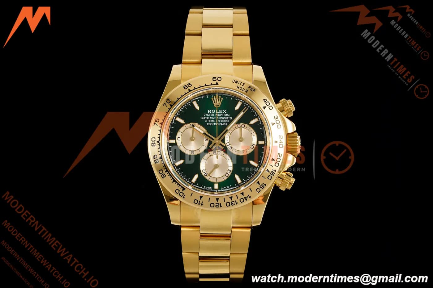 Rolex - Daytona 126508 40mm Gain Weight YG/YG Green/Gold/Stk QF V6 SH4131