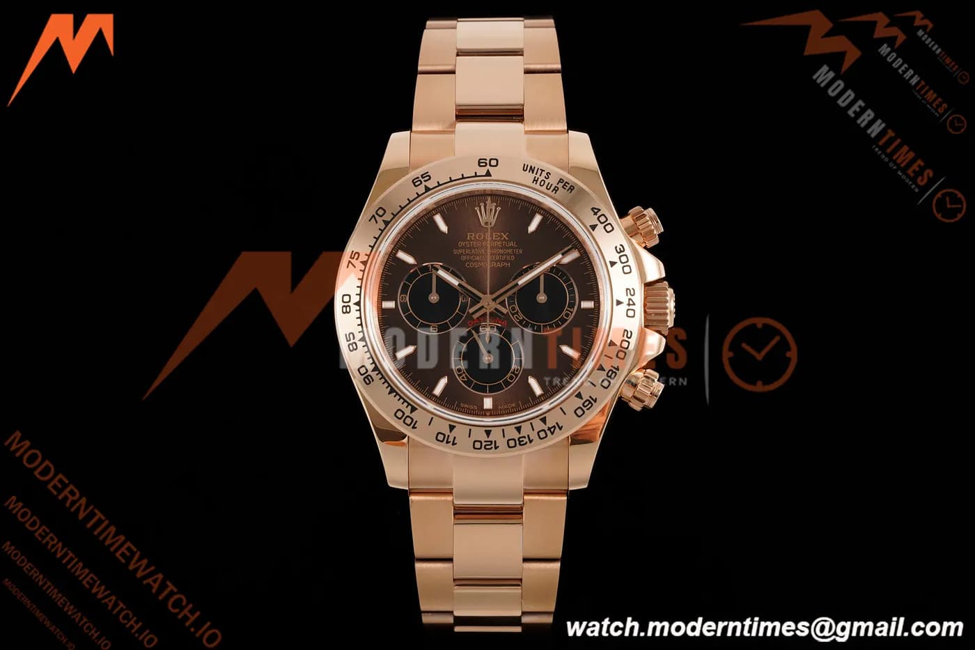 Rolex - Daytona 126505 40mm Gain Weight RG/RG Choco/Blk/Stk QF V6 SH4131