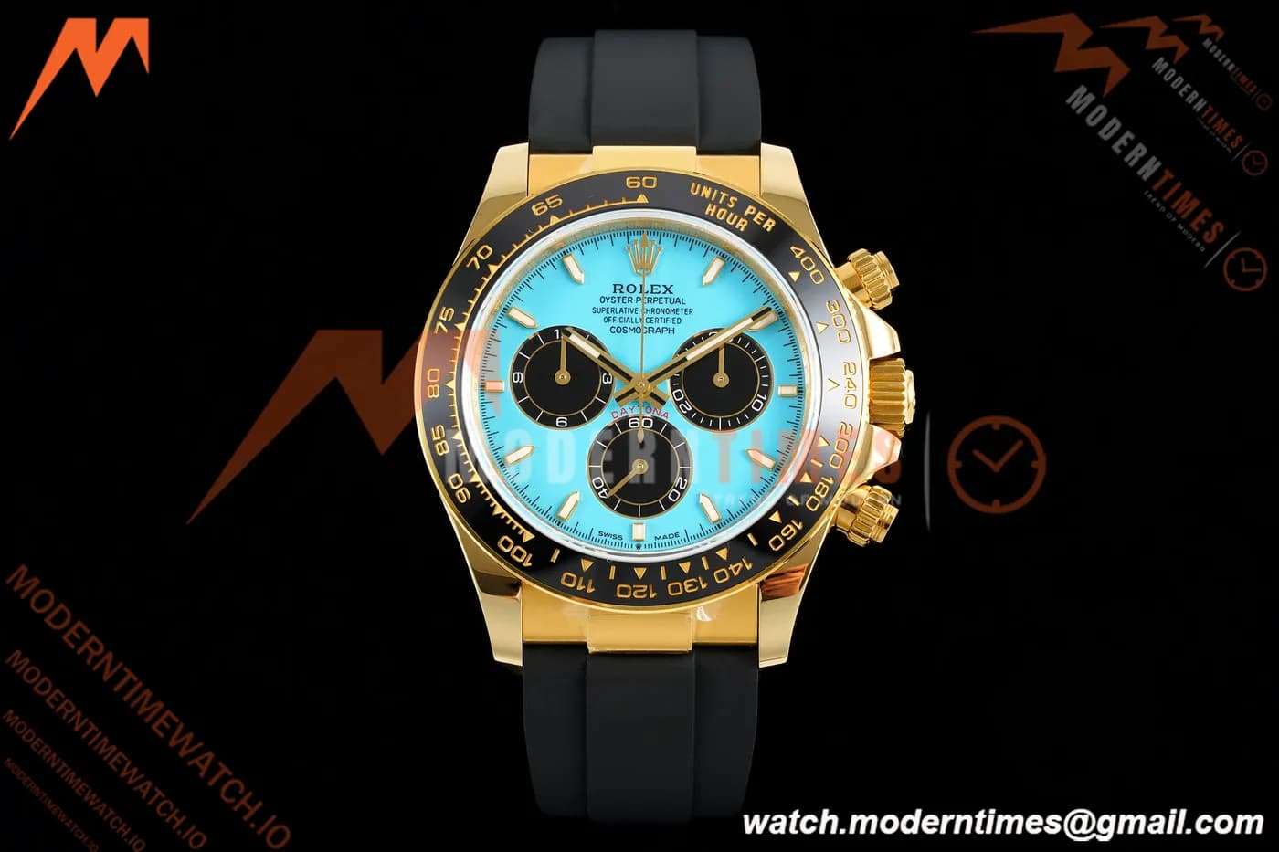 Rolex - Daytona 126518LN 40mm Gain Weight CER/YG/RU Blu/Blk Turquoise Dial QF V10 SH4131