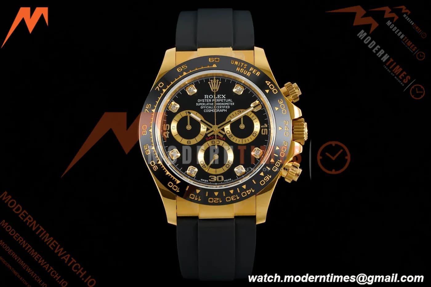 Rolex - Daytona 116518LN 40mm Gain Weight CER/YG/RU Blk/Gold/Dia QF V11 SH4130
