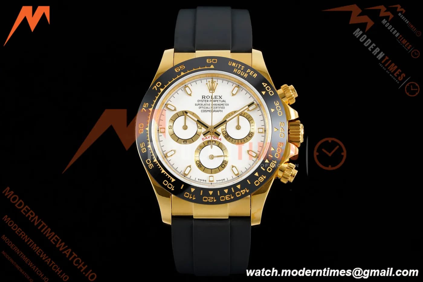 Rolex - Daytona 116518LN 40mm Gain Weight CER/YG/RU Wht/Stk QF V11 SH4130