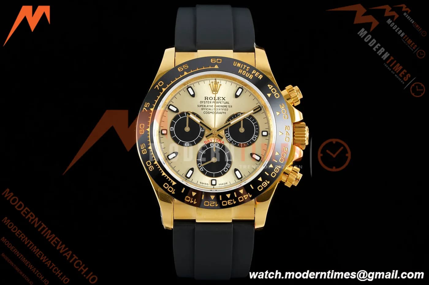 Rolex - Daytona 116518LN 40mm Gain Weight CER/YG/RU Gold/Blk/Stk QF V11 SH4130