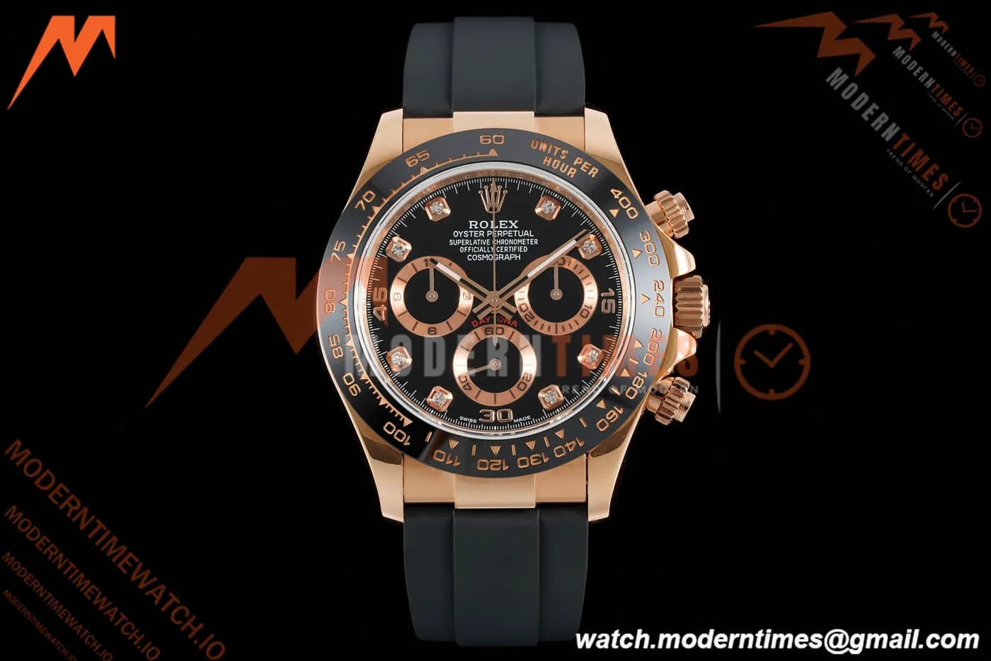 Rolex - Daytona 116515LN 40mm Tungsten Gain Weight RG/RU Blk/Dia QF V11 SH4130